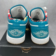 Jordan 1 Low SE Barcelona Cyber Teal *pre-owned* SIZE 9.5