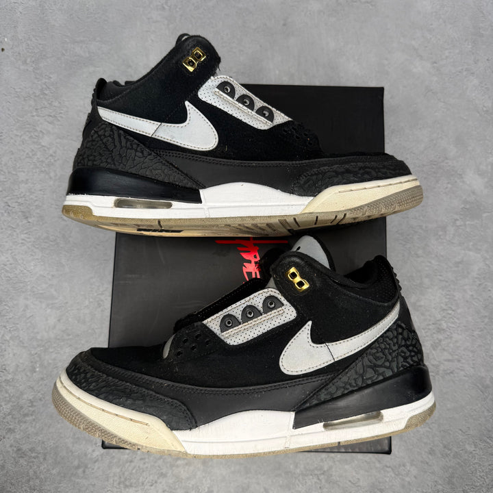 Jordan 3 Retro Tinker Black Cement Gold *pre-owned* SIZE 10.5