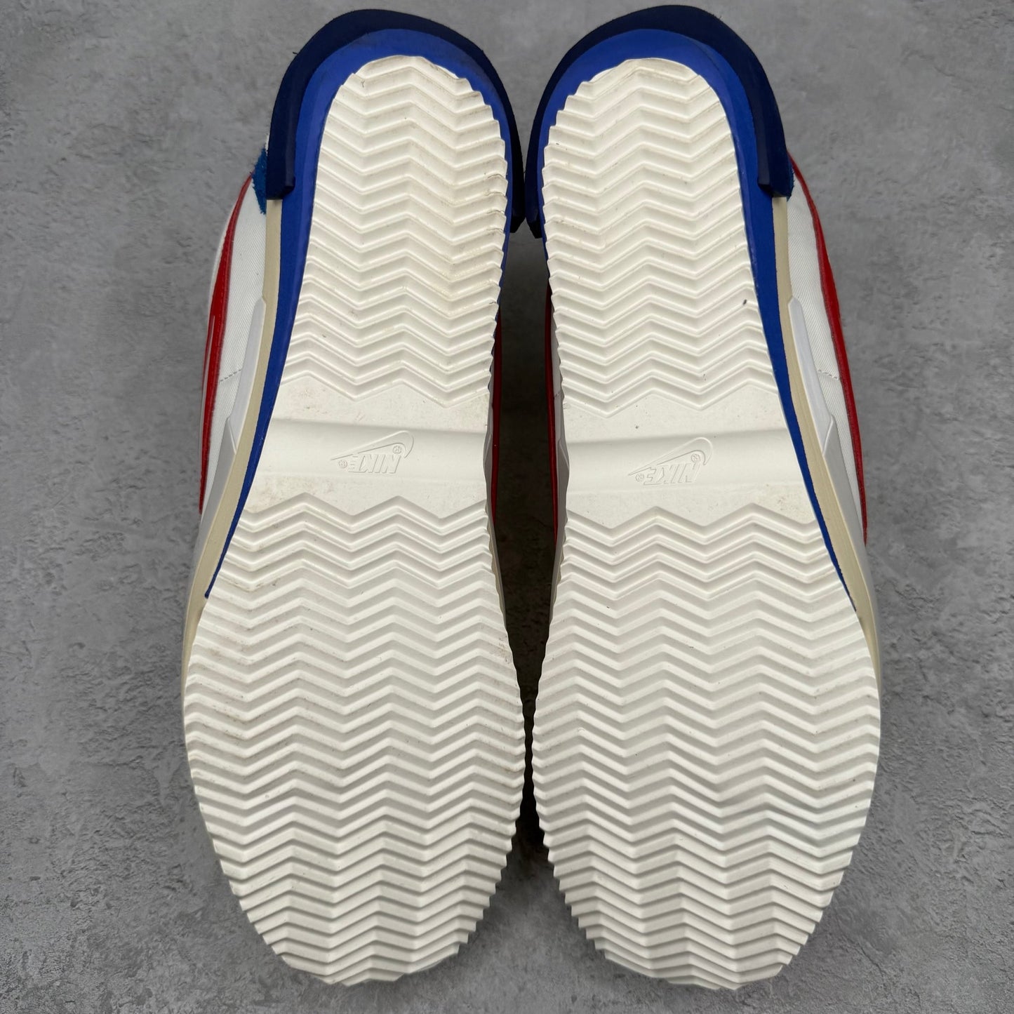 Nike Zoom Cortez SP sacai White University Red Blue *pre - owned* SIZE 11.5 - Kicks Collective PA - Nike - DQ0581 - 100 - Men's Shoes - 11.5M/13W - Pre - Owned