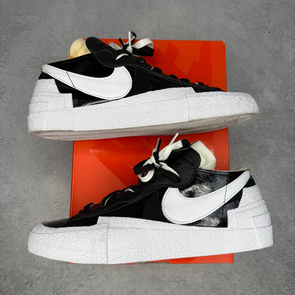 Nike Blazer Low Sacai Black Patent Leather *pre - owned* SIZE 11 - Kicks Collective PA - Nike - DM6443-001 - Men's Shoes - 11M/12.5W - Pre - Owned