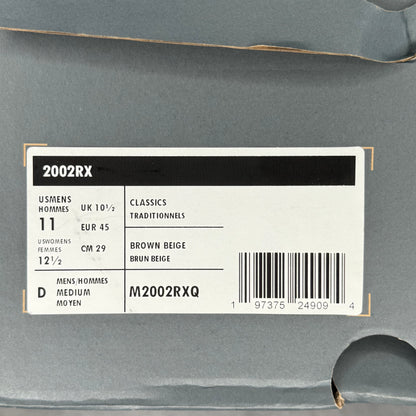 New Balance 2002R Gore-Tex Black Coffee *pre-owned* SIZE 11