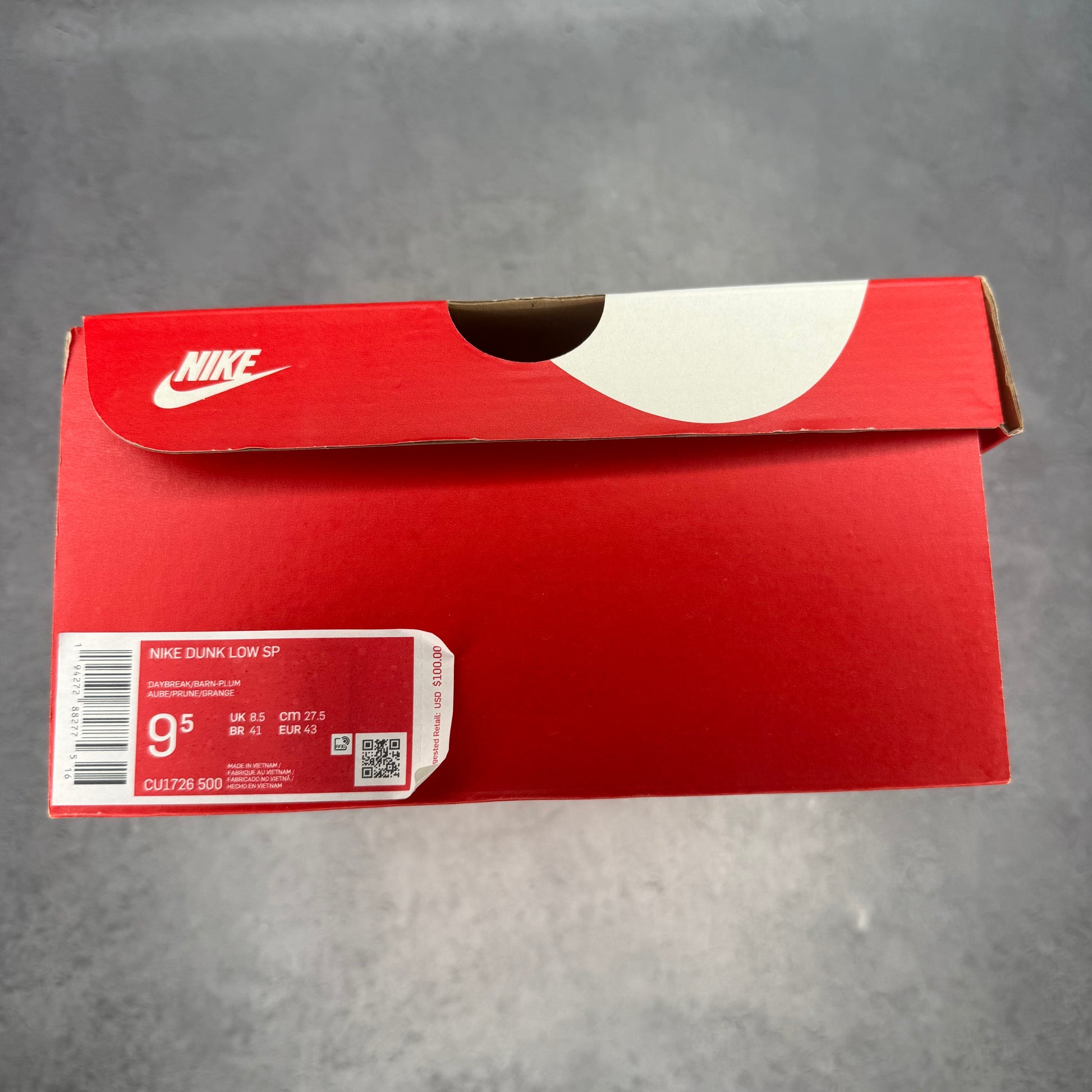 Nike Dunk Low Plum (2020/2024) *pre-owned* SIZE 9.5