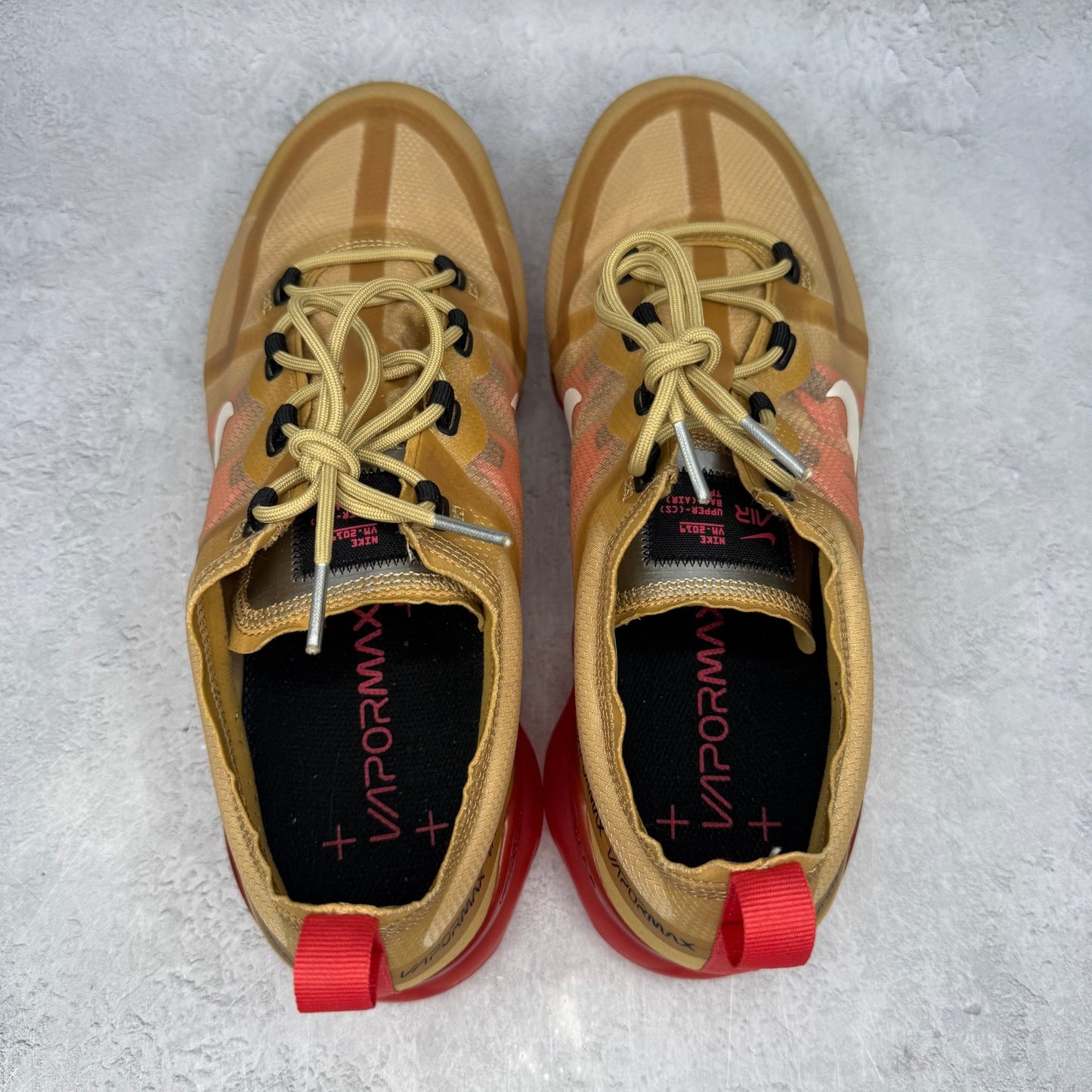 Nike Air VaporMax 2019 Club Gold Ember Glow *pre - owned* SIZE 12 - Kicks Collective PA - Nike - AR6631-701 - Men's Shoes - 12M/13.5W - Pre - Owned - No Box