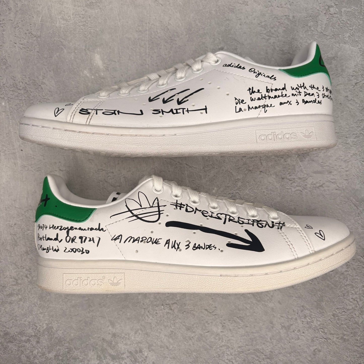 adidas Stan Smith Sharpie Pack Graffiti White *pre - owned* SIZE 8 - Kicks Collective PA - adidas - GV9800 - Men's Shoes - 8M/9.5W - Pre - Owned - No Box
