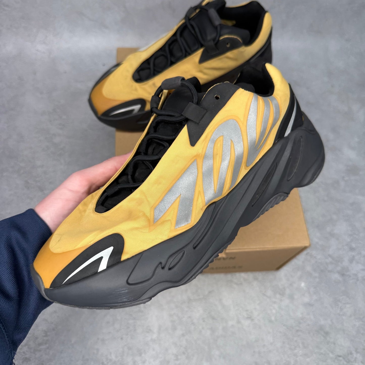 adidas Yeezy Boost 700 MNVN Honey Flux *pre - owned* SIZE 9 - Kicks Collective PA - adidas - GZ0717 - Men's Shoes - 9M/10.5W - Pre - Owned - Replacement Box