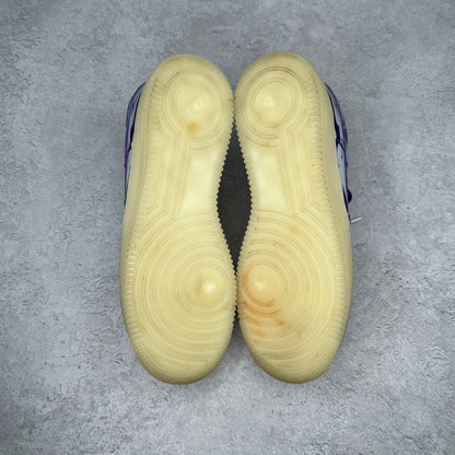 Nike Air Force 1 Low '07 QS Purple Skeleton Halloween (2021) *pre-owned* SIZE 8.5