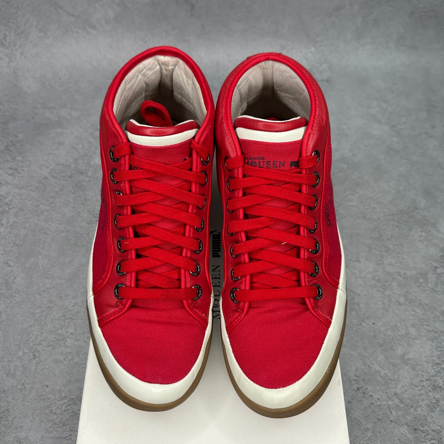 Puma Alexander McQueen Rabble Mid Red *pre-owned* SIZE 9