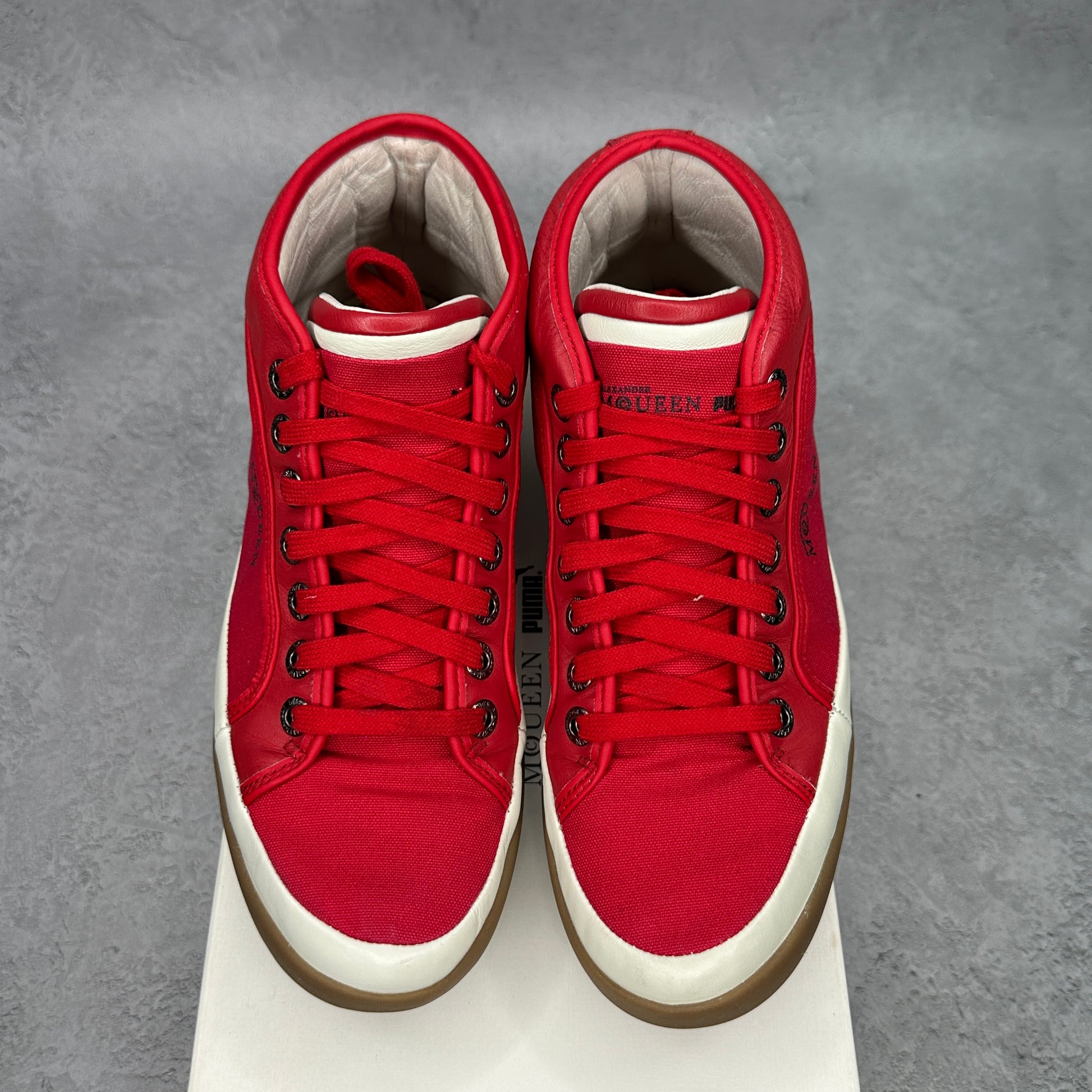Puma Alexander McQueen Rabble Mid Red *pre-owned* SIZE 9