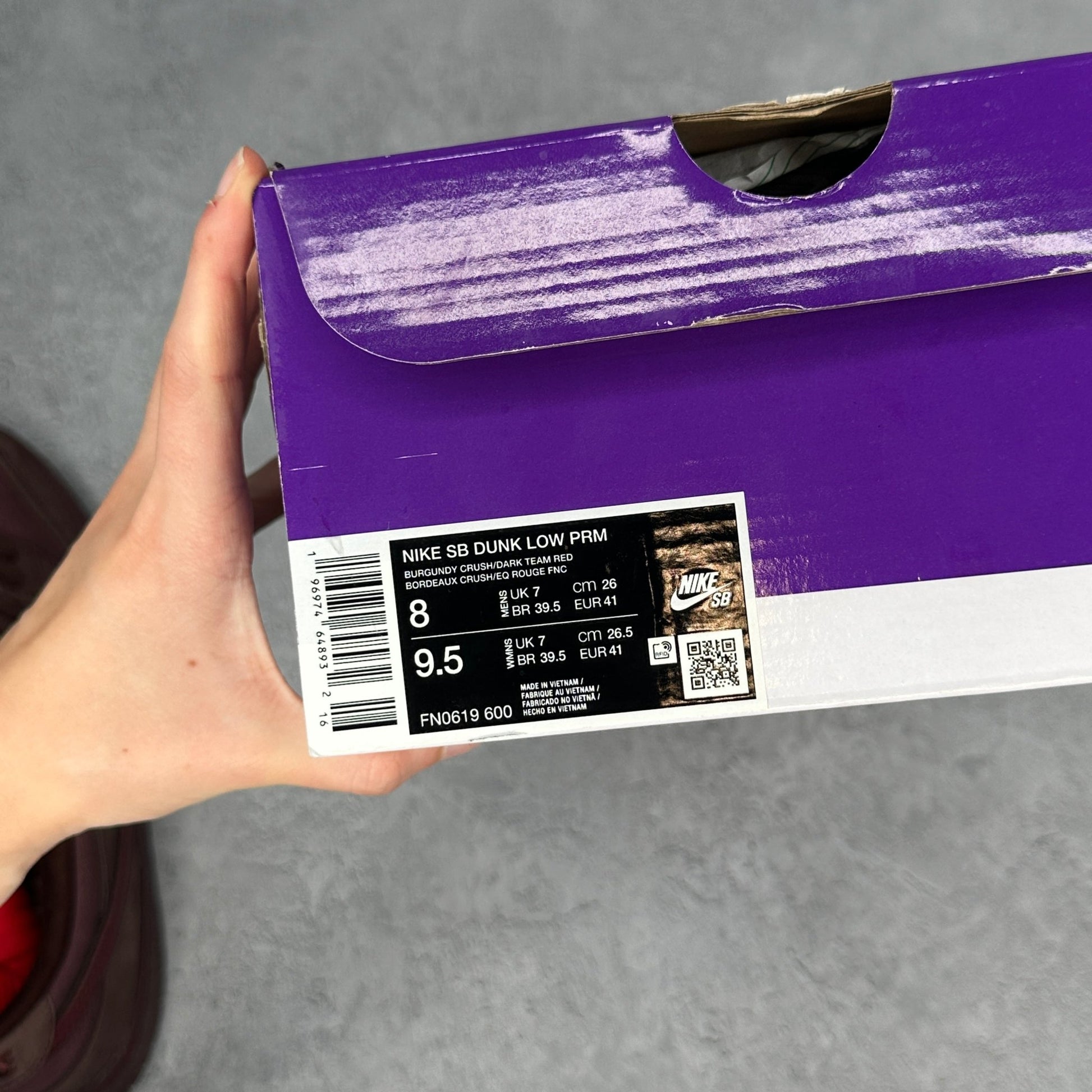 Nike SB Dunk Low City of Love Burgundy Crush - Kicks Collective PA - Nike - FN0619 - 600 - Men's Shoes - 8M/9.5W - Brand New