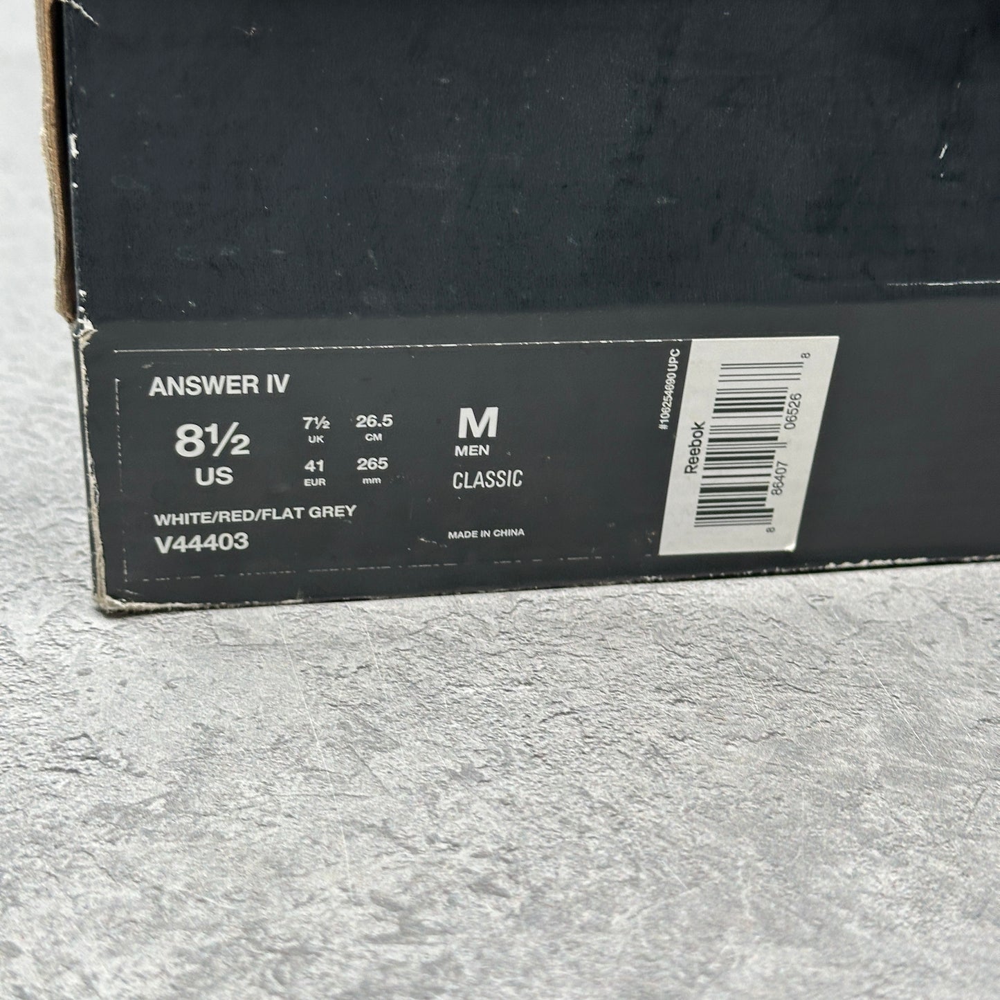 Reebok Answer IV White Red (2012/2017) *pre-owned* SIZE 8.5