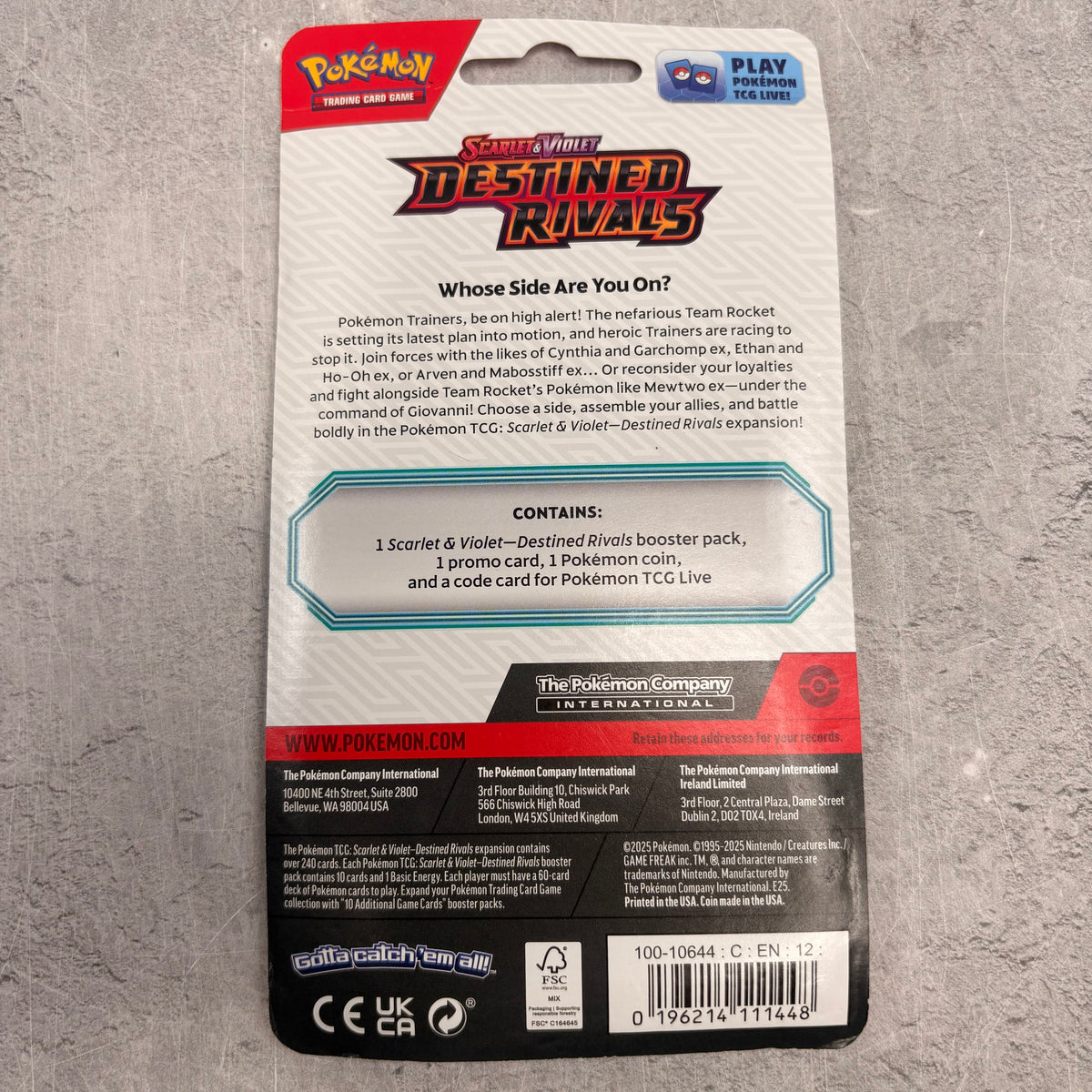 2025 Pokémon Scarlet & Violet Destined Rivals Eevee 1 Pack Blister Pac ...