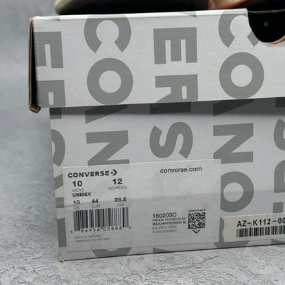 Converse Chuck Taylor All Star 70 Hi Comme des Garcons PLAY White *pre-owned* SIZE 10M/12W