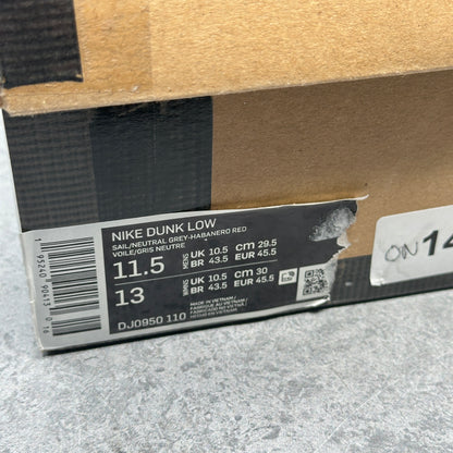 Nike Dunk Low Off-White Lot 13 *pre-owned* SIZE 11.5