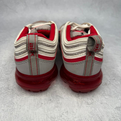Nike Air VaporMax 97 Atmosphere Grey University Red (GS) *pre - owned* SIZE 6.5Y - Kicks Collective PA - Nike - BV1153-002 - Kid's Shoes - 6.5Y - Pre - Owned - No Box