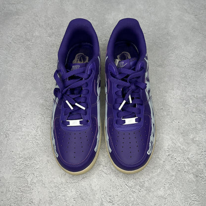 Nike Air Force 1 Low '07 QS Purple Skeleton Halloween (2021) *pre-owned* SIZE 8.5