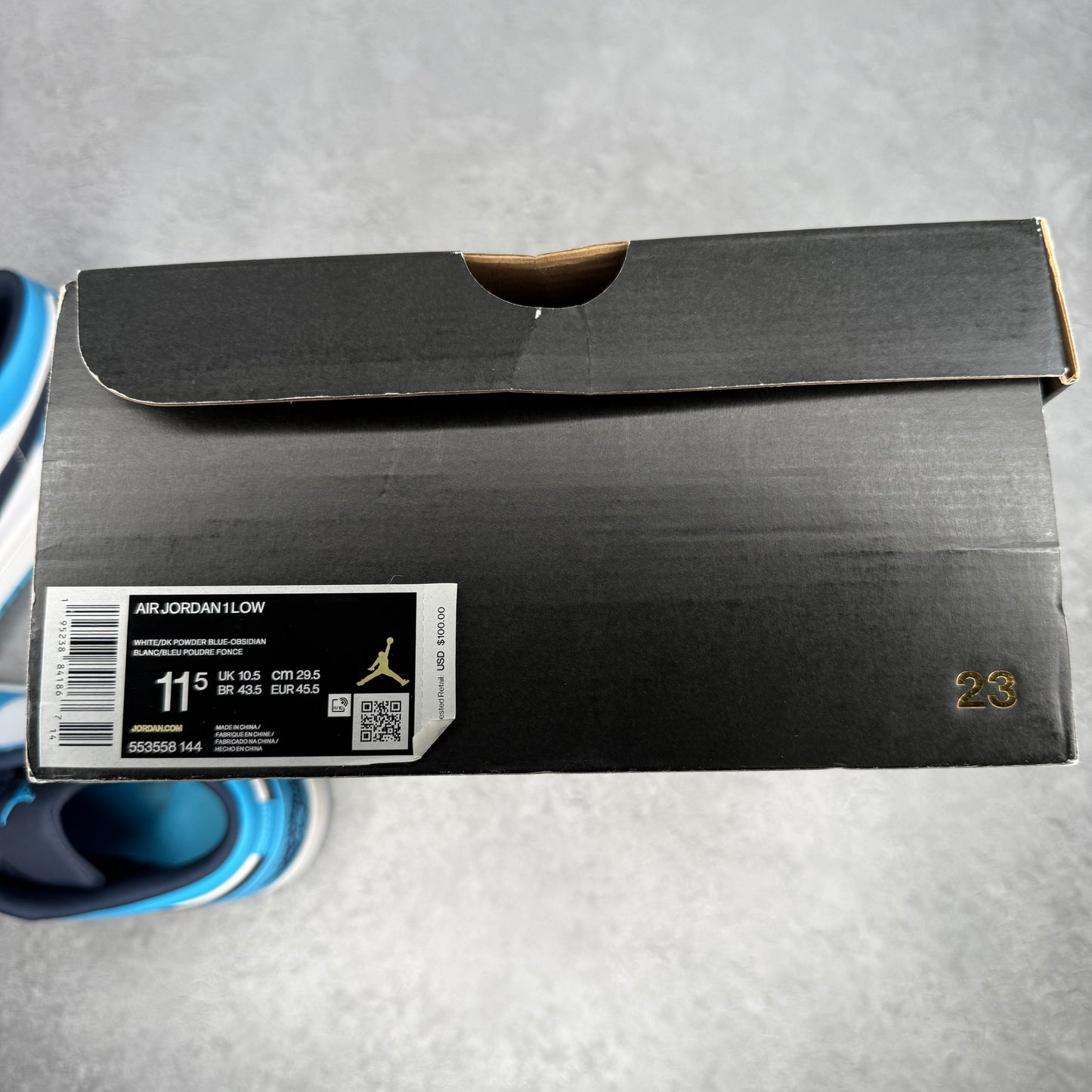 Jordan 1 Low UNC (2021) *pre-owned* SIZE 11.5