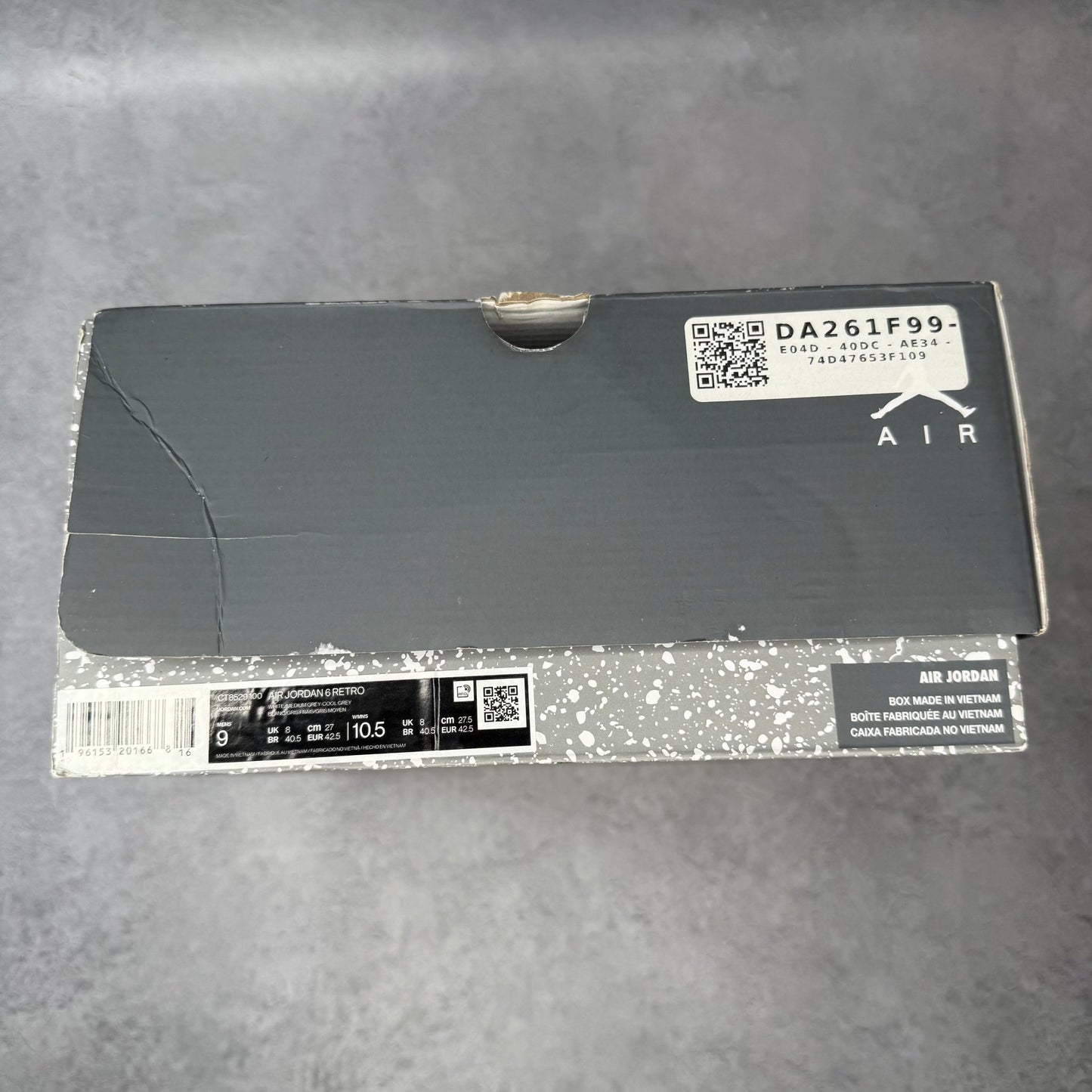 Jordan 6 Retro Cool Grey *pre - owned* SIZE 9 - Kicks Collective PA - Jordan - CT8529-100 - Men's Shoes - 9M/10.5W - Pre - Owned