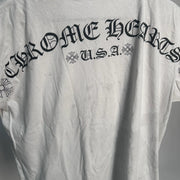 Chrome Hearts Shoulder Logo T-Shirt Tee White *pre-owned* SIZE XXL