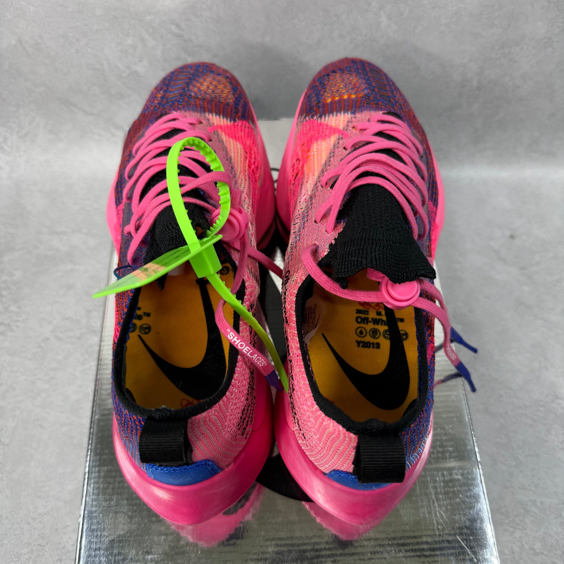 Nike Air Zoom Tempo Next% Flyknit Off-White Racer Blue Pink Glow