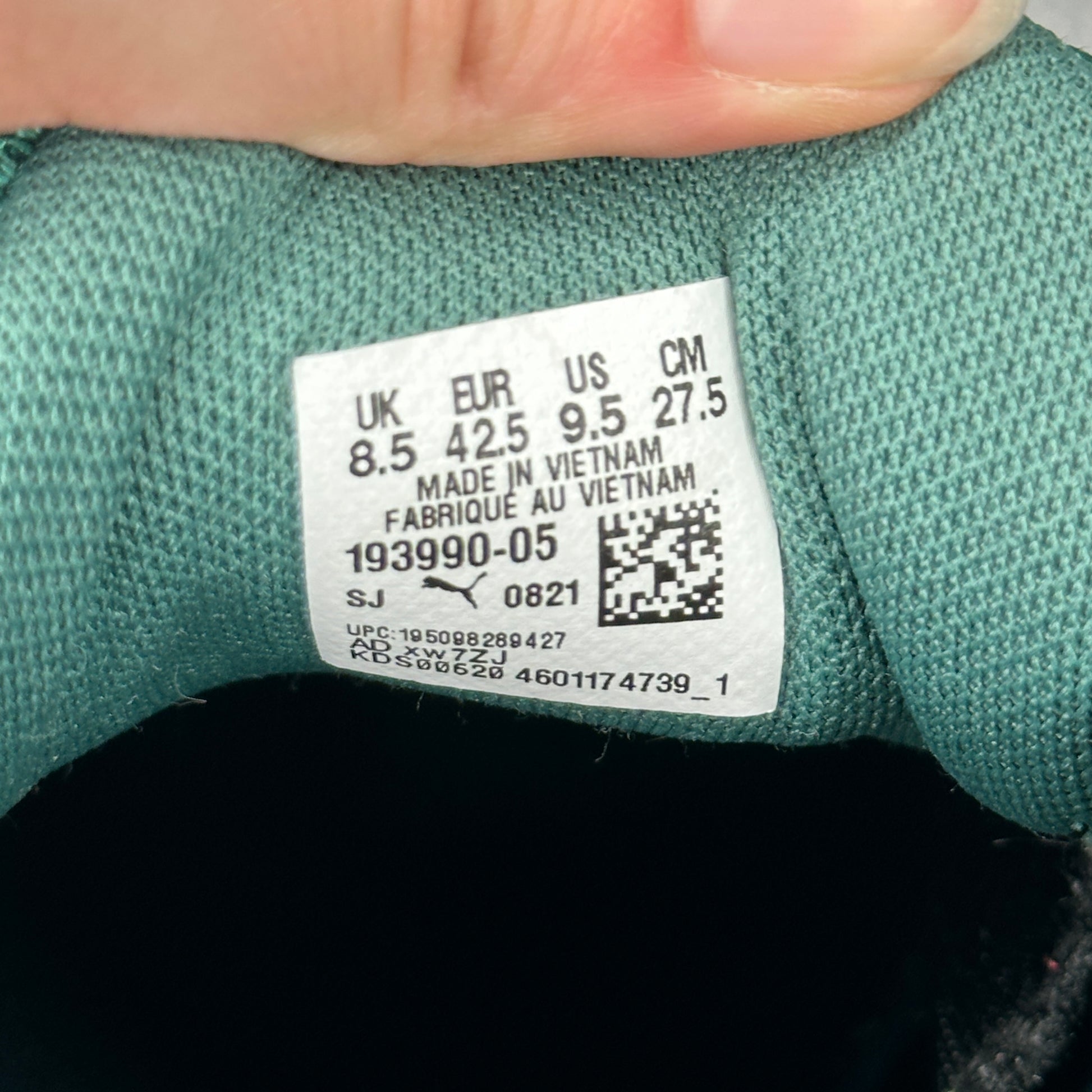 Puma RS-Dreamer J. Cole Bistro Green *pre-owned* SIZE 9.5