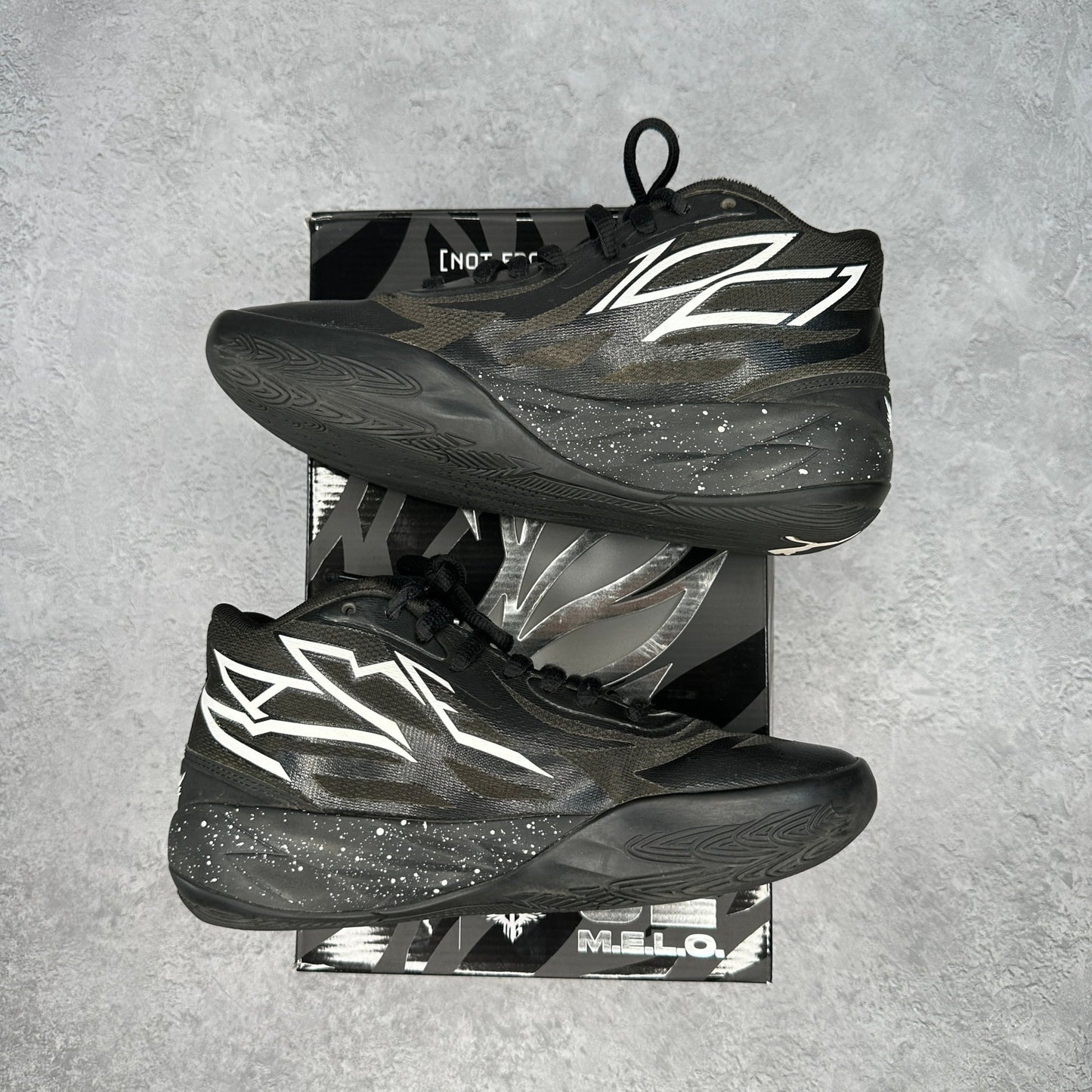 Puma LaMelo Ball MB.02 Black White (GS) *pre - owned* SIZE 5.5Y - Kicks Collective PA - Puma - 379425 - 01 - Men's Shoes - 5.5M/7W - Pre - Owned