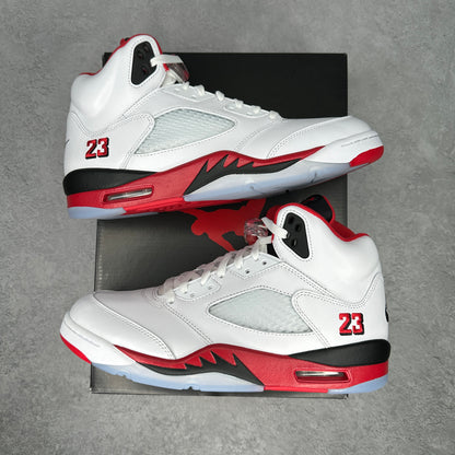 Jordan 5 Retro Fire Red Black Tongue (2025)