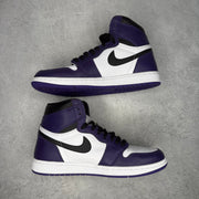 Jordan 1 Retro High Court Purple White *pre-owned* SIZE 9.5