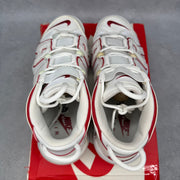 Nike Air More Uptempo White Varsity Red Outline *pre - owned* SIZE 7.5 - Kicks Collective PA - Nike - 921948-102 - Men's Shoes - 7.5M/9W - Pre - Owned - Original Box (Damaged)