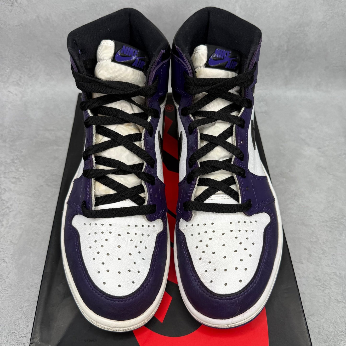 Jordan 1 Retro High Court Purple White *pre - owned* SIZE 10 - Kicks Collective PA - Jordan - 555088-500 - Men's Shoes - 10M/11.5W - Pre - Owned