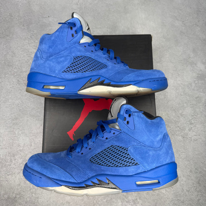 Jordan 5 Retro Blue Suede *pre-owned* SIZE 11
