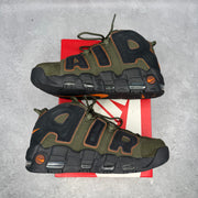 Nike Air More Uptempo 96 Cargo Khaki Alpha Orange *pre-owned* SIZE 9