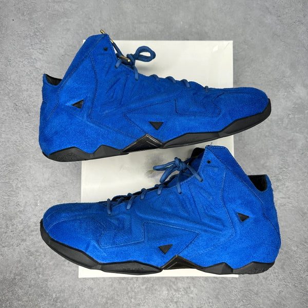 Nike LeBron 11 EXT Blue Suede *pre - owned* SIZE 13 - Kicks Collective PA - Nike - 656274-440 - Men's Shoes - 13M/14.5W - Pre - Owned