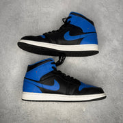 Jordan 1 Mid Royal Paint Splatter *pre-owned* SIZE 12 - Kicks Collective PA - Jordan - 554724-048 - Men's Shoes - 12M/13.5W - Pre-Owned - No Box