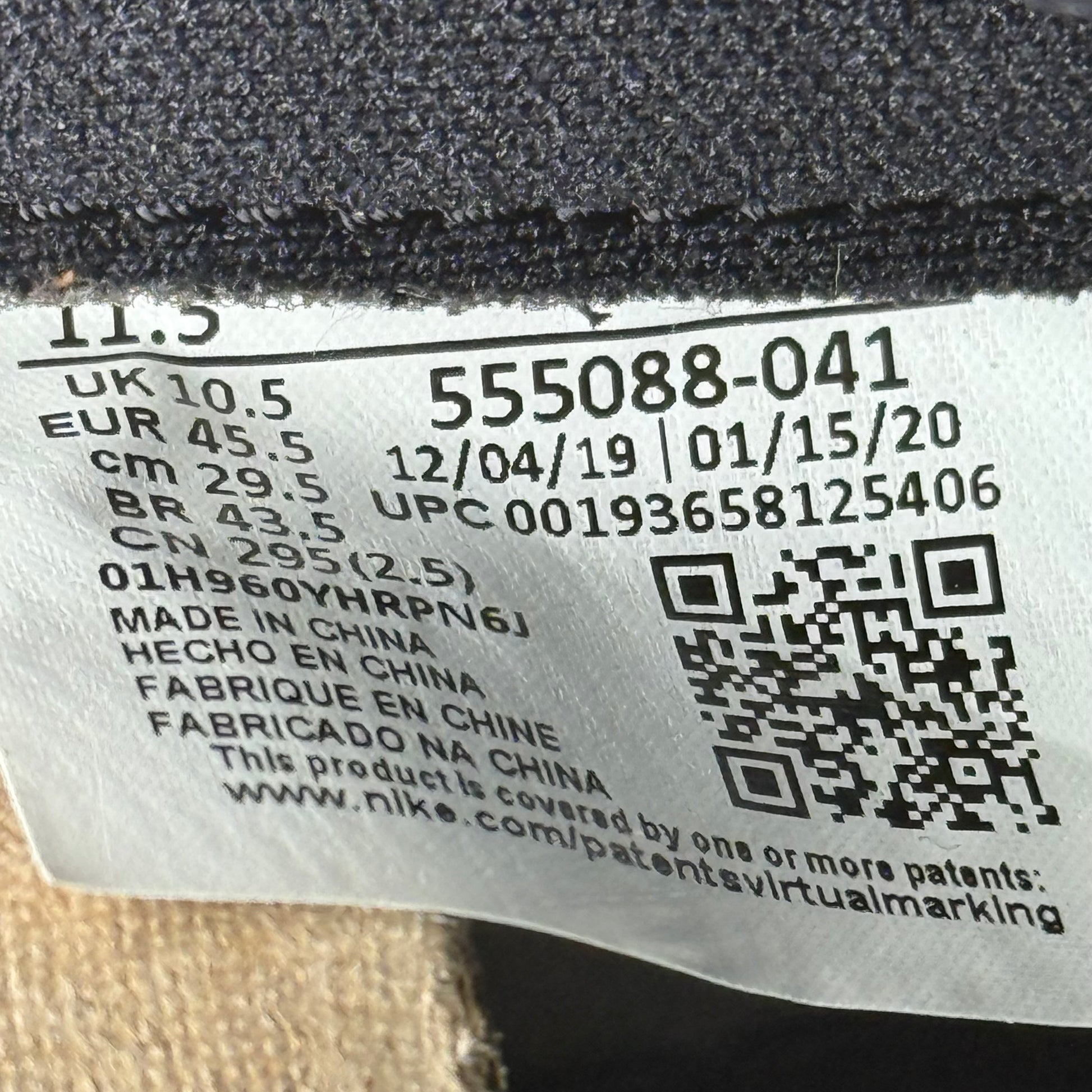 Jordan 1 Retro High Royal Toe *pre-owned* SIZE 11.5