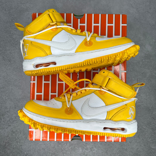Nike Air Force 1 Mid SP Off-White Varsity Maize *pre-owned* SIZE 11