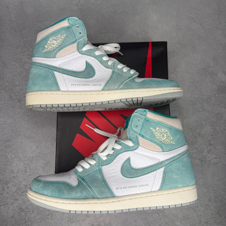 Jordan 1 Retro High Turbo Green pre-owned size 11 - Kicks Collective PA - Jordan - 555088-311 - Men's Shoes - 11M/12.5W - Pre-Owned - Original Box (Damaged)