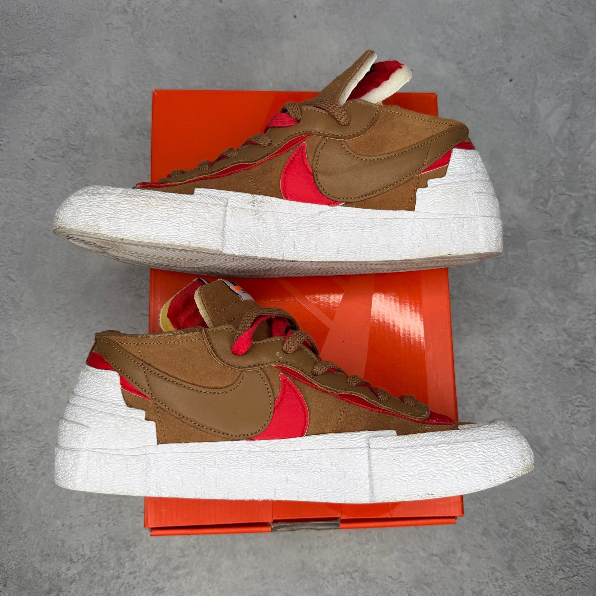 Nike Blazer Low sacai British Tan *pre - owned* SIZE 11 - Kicks Collective PA - Nike - DD1877-200 - Men's Shoes - 11M/12.5W - Pre - Owned