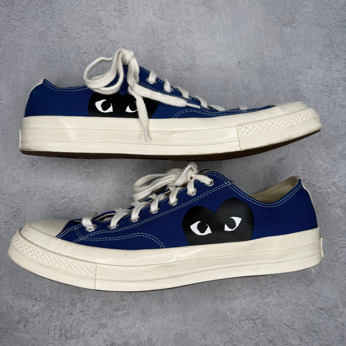 Converse Chuck Taylor All Star 70 Ox Comme des Garcons PLAY Blue Quartz *pre - owned* SIZE 12 - Kicks Collective PA - Converse - 171848C/A08798C - Men's Shoes - 12M/13.5W - Pre - Owned - No Box