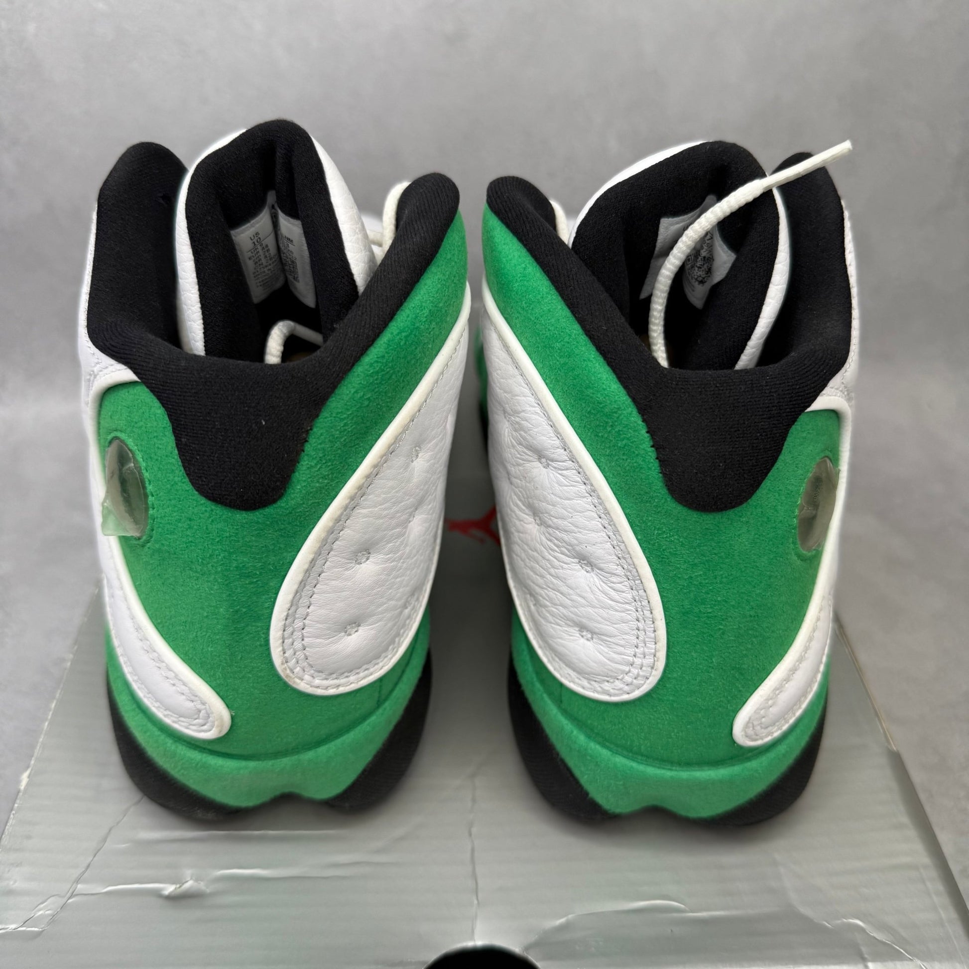 Jordan 13 Retro White Lucky Green *pre - owned* SIZE 10 - Kicks Collective PA - Jordan - DB6537-113/414571-113 - Men's Shoes - 10M/11.5W - Pre - Owned