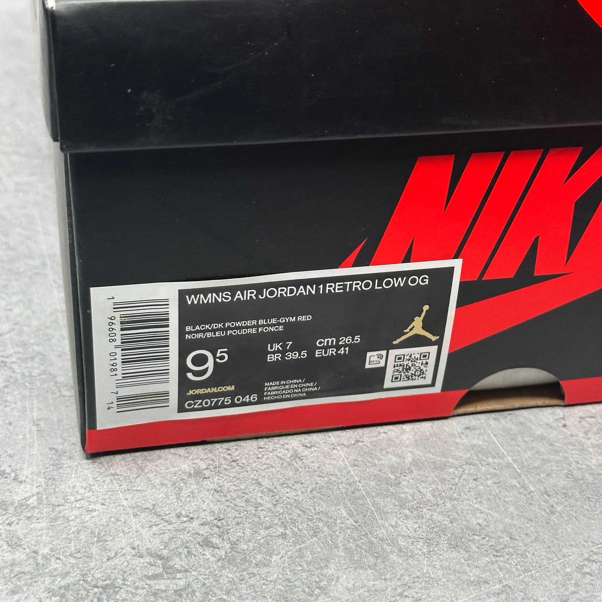 Jordan 1 Retro Low OG NC to Chi (Women's) *pre-owned* SIZE 9.5W