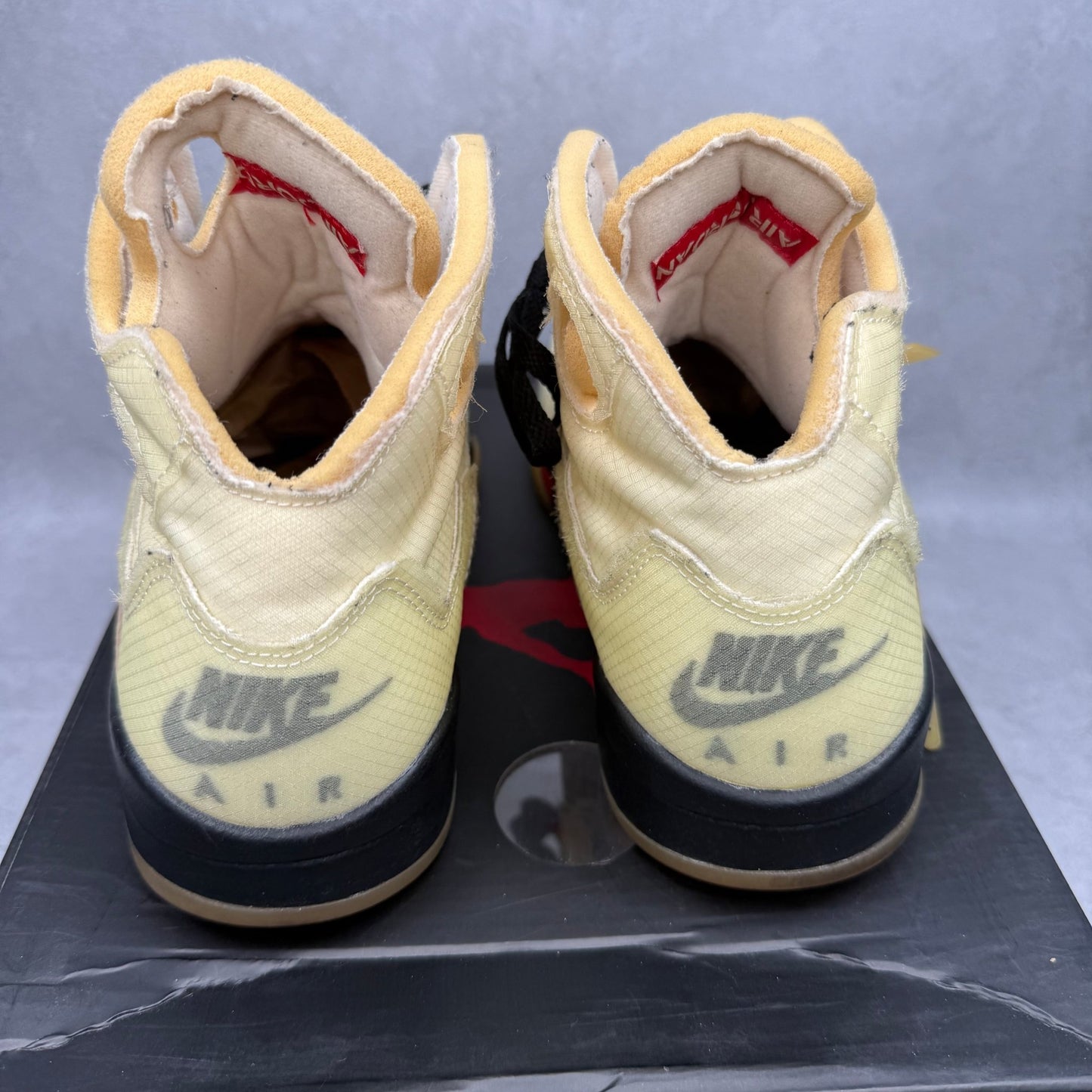 Jordan 5 Retro Off - White Sail *pre - owned* HOLES CUT OUT SIZE 8.5 - Kicks Collective PA - Jordan - DH8565-100 - Men's Shoes - 8.5M/10W - Pre - Owned
