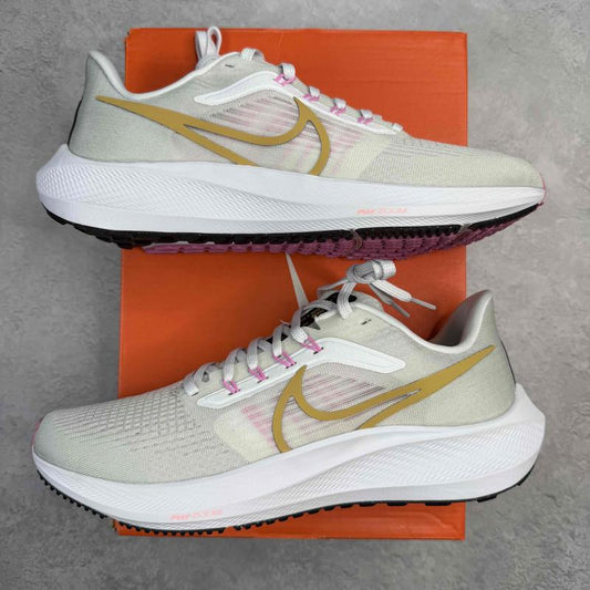 Nike Pegasus 39 White Wheat Gold Pink (Women's) - Kicks Collective PA - Nike - DH4072 - 104 - Women's Shoes - 8.5M/10W - Brand New