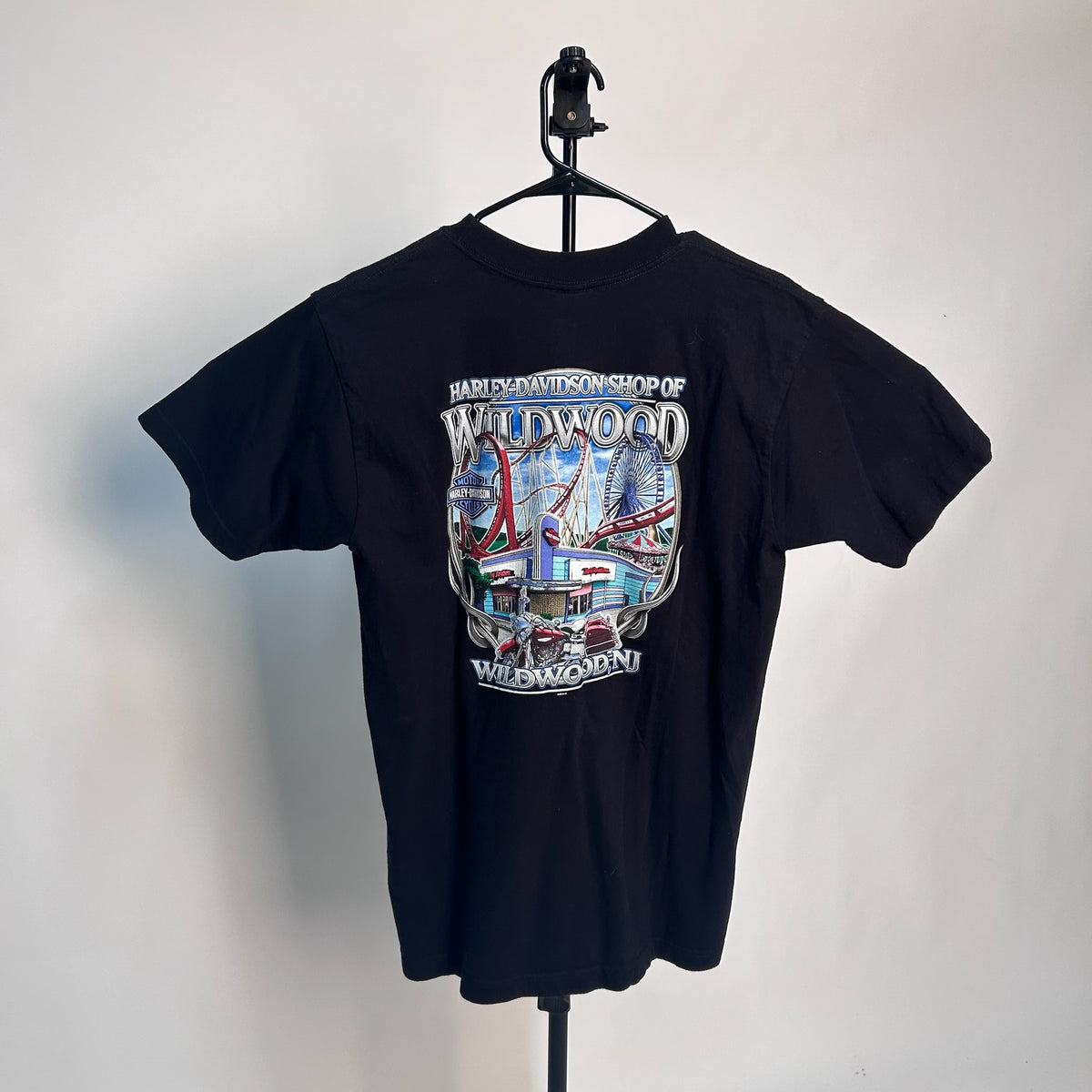 Harley Davidson Wildwood New Jersey Black Tee Shirt *pre-owned* SIZE L