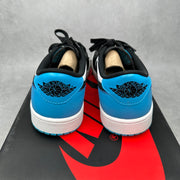 Jordan 1 Retro Low OG Black Dark Powder Blue *pre-owned* SIZE 9