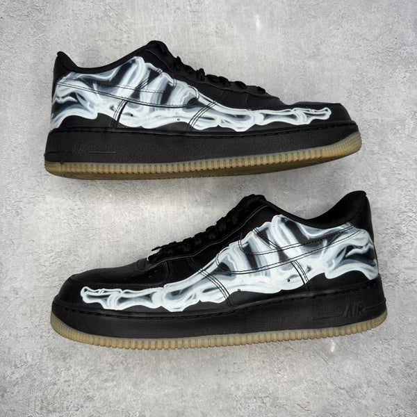Nike Air Force 1 Low Black Skeleton Halloween (2019) *pre - owned* SIZE 10.5 - Kicks Collective PA - Nike - BQ7541 001 - Men's Shoes - 10.5M/12W - Pre - Owned - No Box