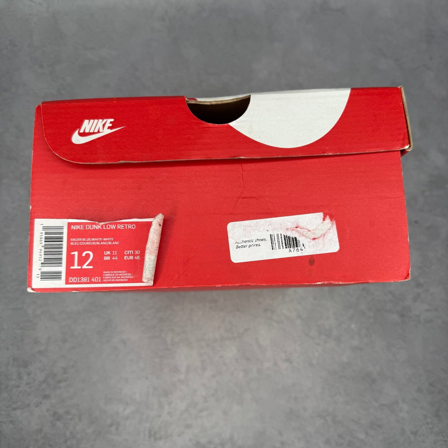 Nike Dunk Low Racer Blue White *pre - owned* SIZE 12 - Kicks Collective PA - Nike - DD1391-401 - Men's Shoes - 12M/13.5W - Pre - Owned