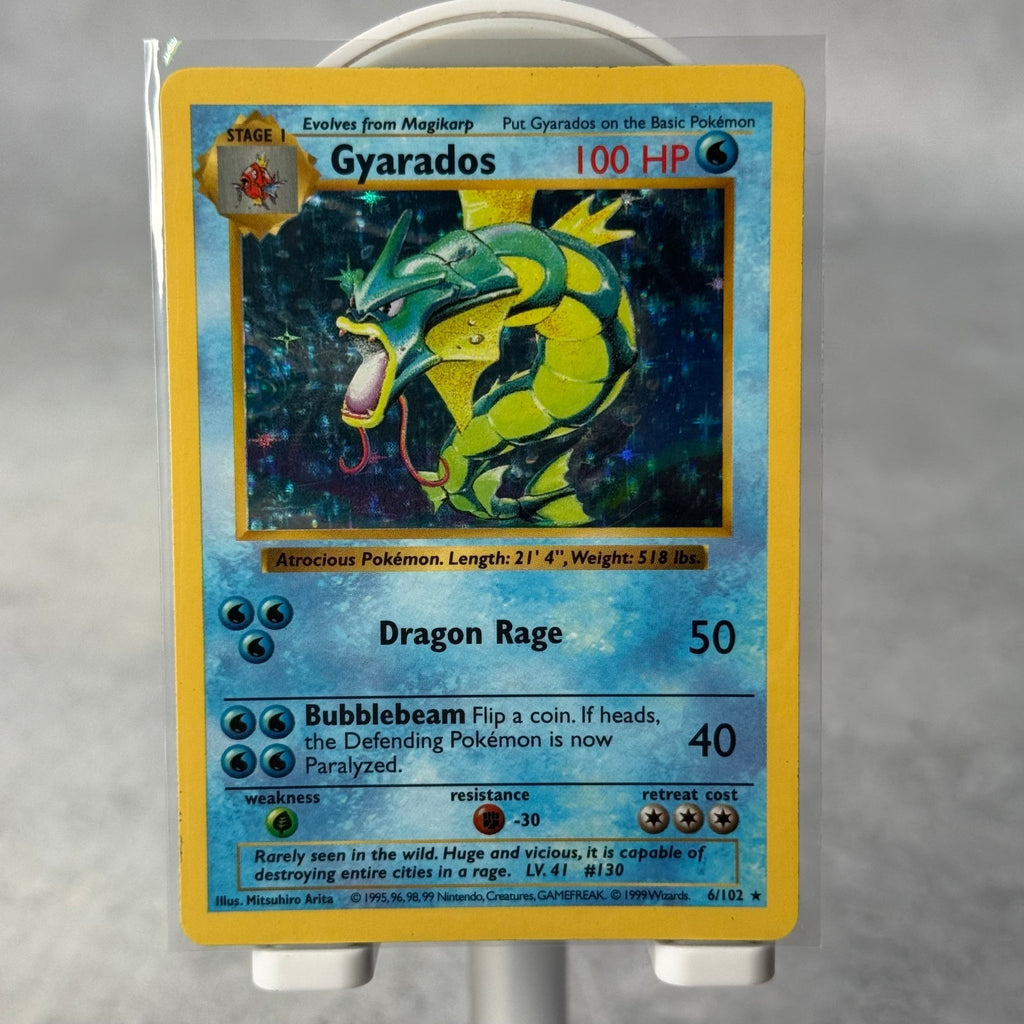 Pokemon Gyarados 6/102 Base Set (Shadowless) - Kicks Collective PA - Pokemon - POKEMON 27 - Accessories - OS - Pre-Owned