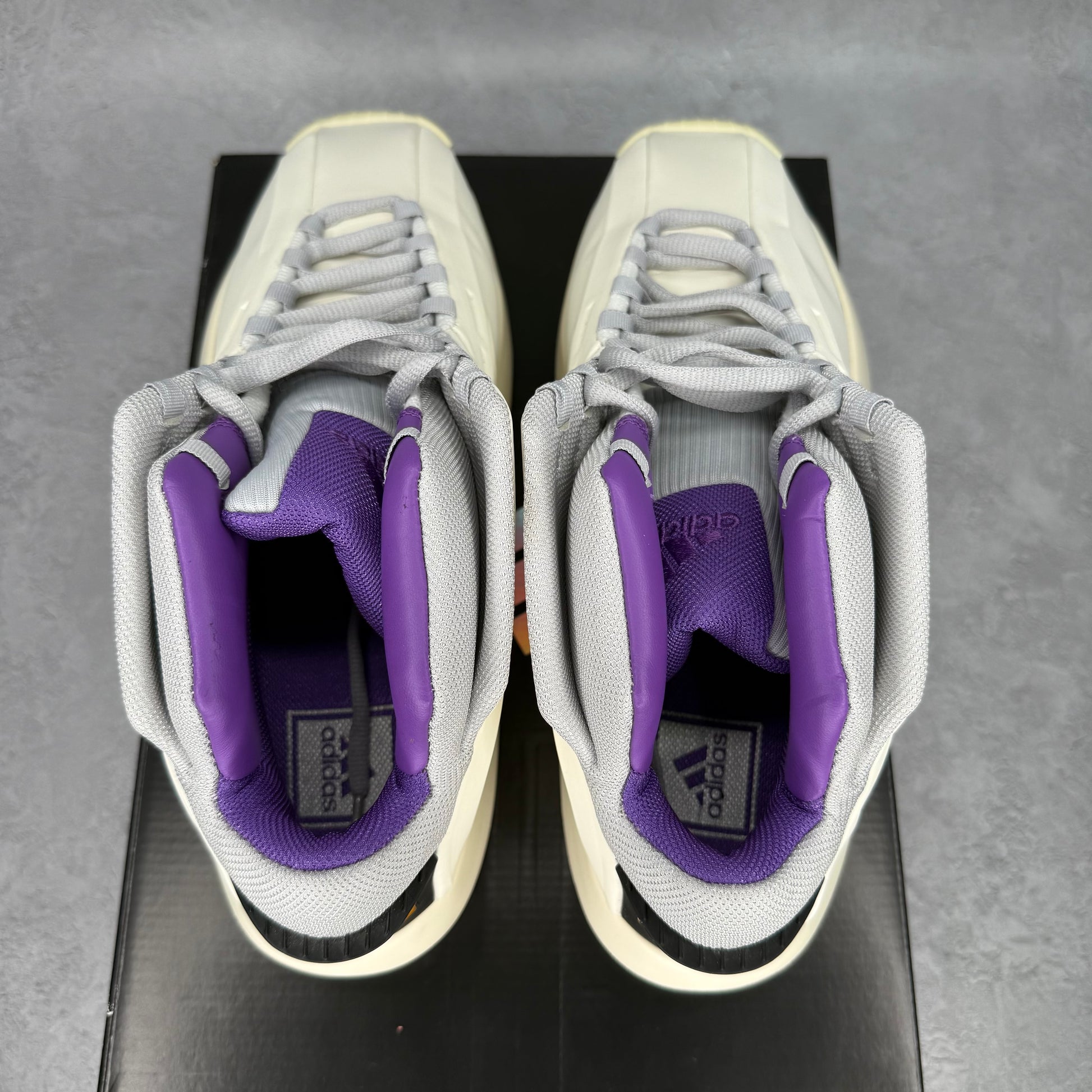 adidas Crazy 1 Cream White Active Purple *pre-owned* SIZE 11.5