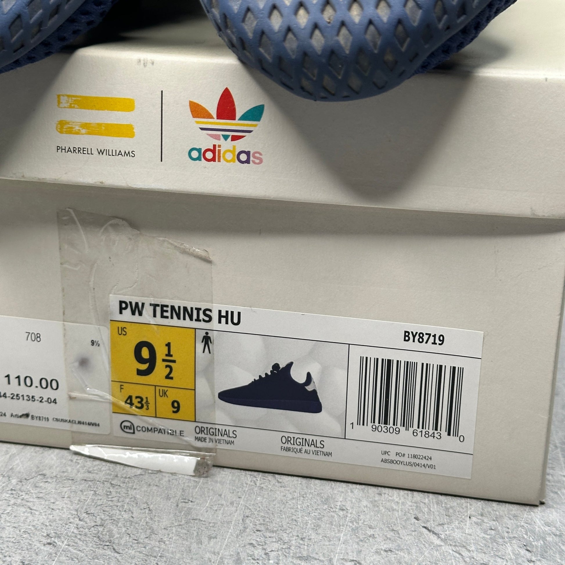 adidas Tennis Hu Pharrell Solid Dark Blue *pre - owned* SIZE 9.5 - Kicks Collective PA - adidas - BY8719 - Men's Shoes - 9.5M/11W - Pre - Owned
