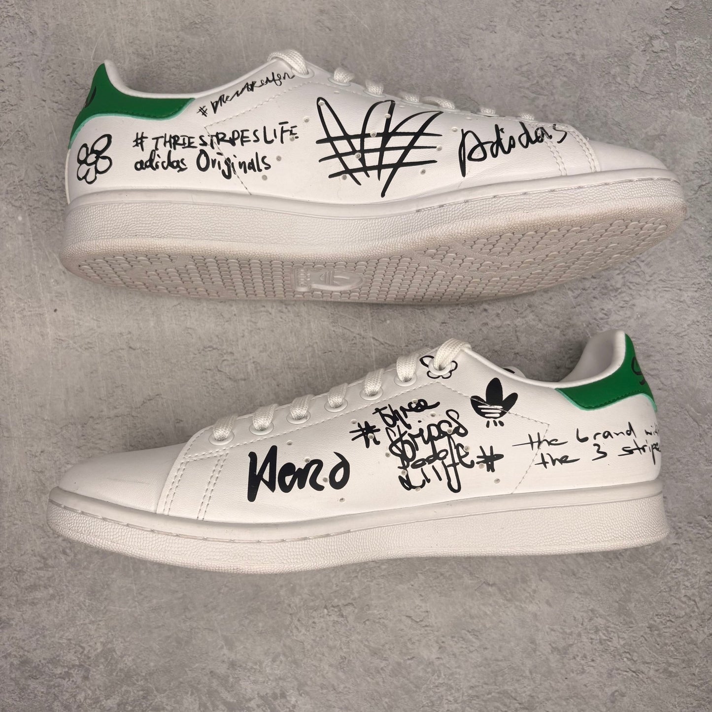 adidas Stan Smith Sharpie Pack Graffiti White *pre - owned* SIZE 8 - Kicks Collective PA - adidas - GV9800 - Men's Shoes - 8M/9.5W - Pre - Owned - No Box